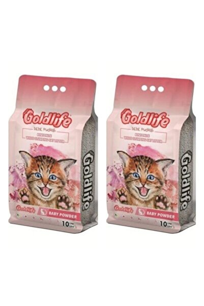 Goldlife Premium Bebe Pudralı Kedi Kumu 10 lt 2 Adet