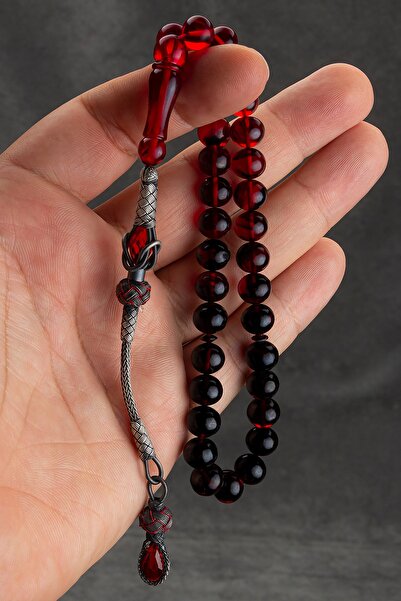 OTTOTESBİH Mărgele de rugăciune cadou, mărgele de rugăciune de chihlimbar de foc, mărgele de rugăciune de chihlimbar stoars