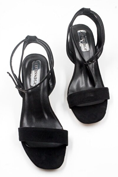 PASSAGE SHOES 6130 Black Suede Women's Sandals
