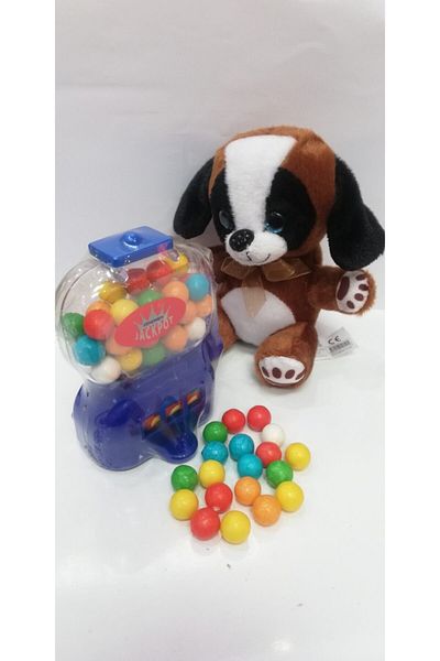 Şeker Adası 2 in 1 / My Cute Friend Little Puppy 15 cm and Jackpot Gum Machine