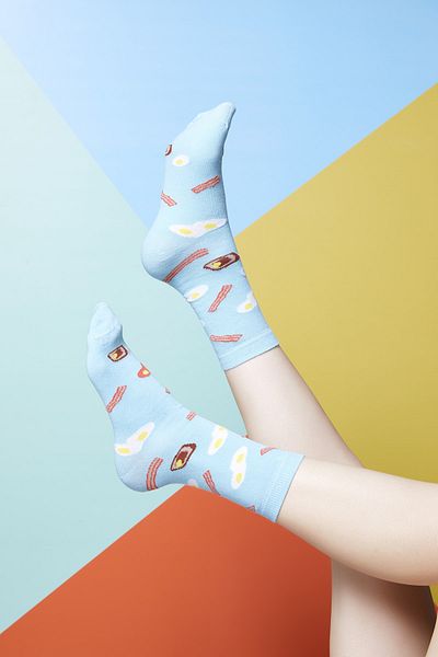 The Socks Company Дамски многоцветни шарени чорапи с американска закуска