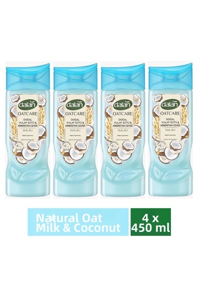 Dalan Shower Gel Oatcare Oat Milk and Coconut 450 ml X 4 Pcs
