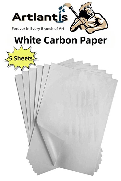 Artlantis White Carbon Paper A4 5 Pieces 21X29.7 cm Copy Paper Transfer Paper...