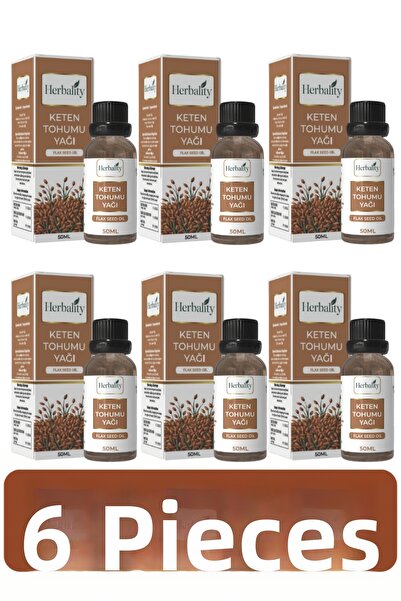 herbalıty Flaxseed Oil 50 ml 6*Pcs