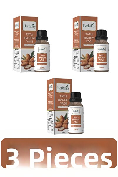 herbalıty زيت اللوز الحلو 50 مل 3*قطعة