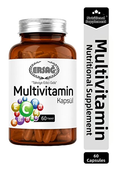Ersağ Multivitamin Supplement with Ginseng, Echinacea and Ginger 60 Capsules