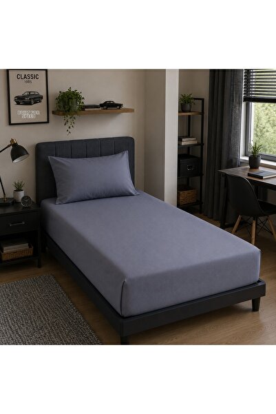 MundoLindo Elastic Sheet Set for Single Bed, 100% Cotton, Pillowcase Included