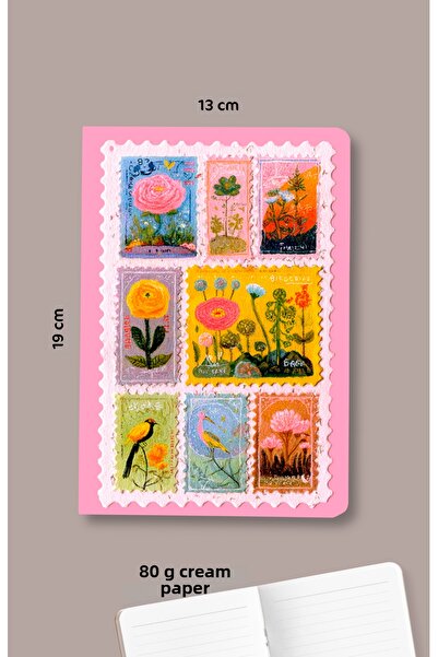 Dava Adamı Yayınları Rose Letter - Bag Size Striped Notebook
