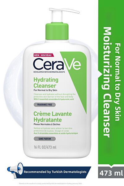 CeraVe STD Овлажняващ почистващ продукт за нормална и суха кожа 473мл Класик