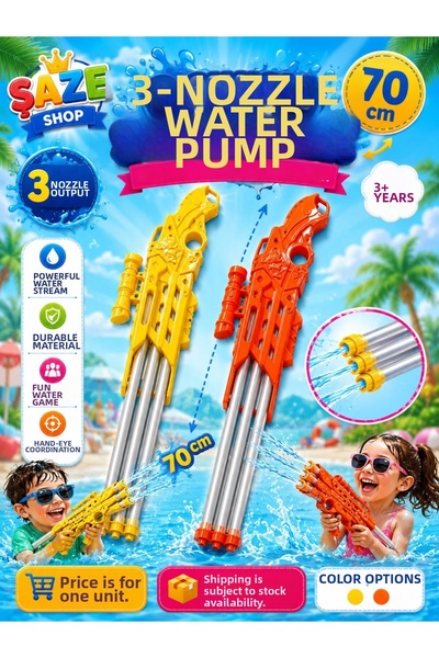 SAZE 3 Outlet Water Pump 70 cm Summer Water Toy Orange Model for Ages 3+