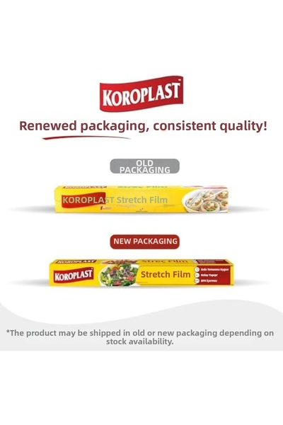 Yıldızan Terra Organik Stretch Film 33 Meters, Transparent Food Storage Stret...