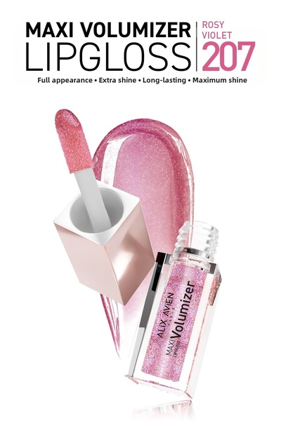 Alix Avien Maxivolumizer Lipgloss 207 - Rosy Violet - Lasting and Moisturizin...