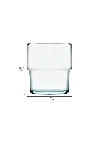 Paşabahçe Recycled Eco-Friendly Green Glass Water Cup 300 Cc Set of 4