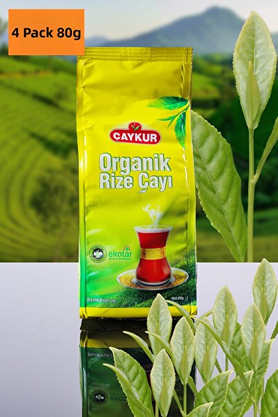 Çaykur هدية شاي ريز العضوي 80 جرام × 4 قطع شاي أسود بالجملة معتمد من إيكوتار