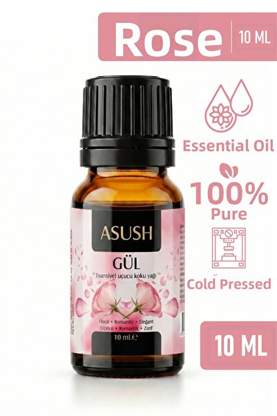 ASUSH Rose Essential Oil 10 ml – Floral, Elegant, and Long-Lasting Ambient Fr...