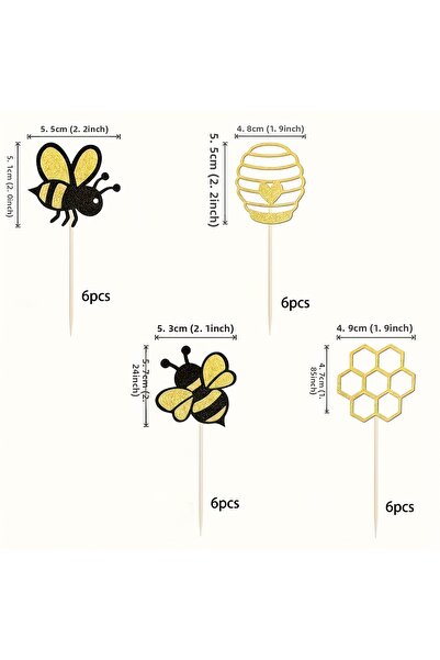 Generic Brand Bee Themed Party Decor 24 Pieces