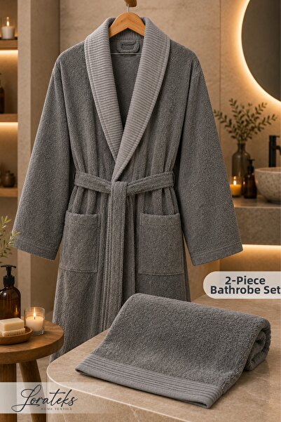 Lorateks Lavinia |   Set de halate de baie din bumbac, unisex, din 2 piese | ...