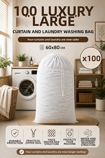 MorPort 100 Large 60X80 Curtains and Laundry Nets