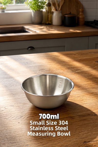 Destpak Korean Style Mixing Bowl with Scale - Professional 304 Quality Stainl...
