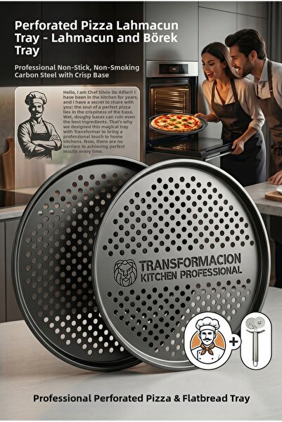 Creatividad Solutions Professional Perforated Pizza Tray 32 cm - Fireproof No...
