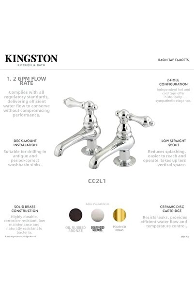 Yıldızan Nzr Beautestore Cc2L1 Lavatory Faucet Tap, 3-1/2-Inch Tap Reach, Pol...