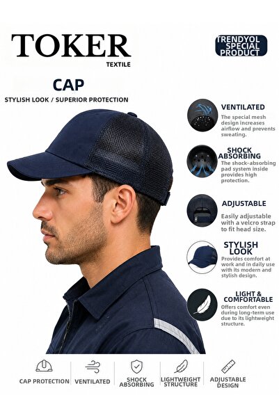 Shelter Shock Absorbing Navy Blue Hard Hat