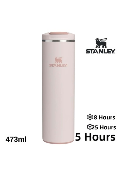 Stanley كوب ترانزيت فليب توب سعة 0.47 لتر، كوب ترمس، قارورة ماء، بودرا