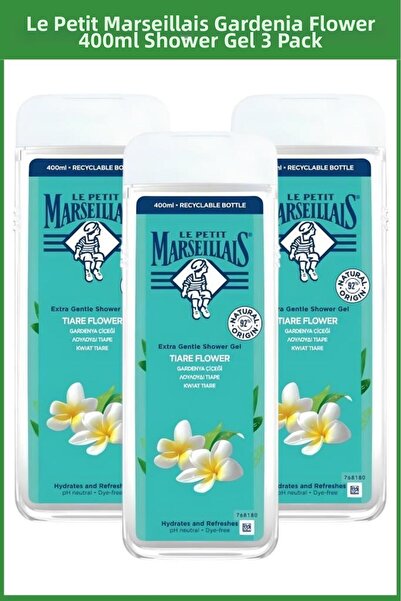 Le Petit Marseillais Gardenya Flower 400ml Shower Gel 3 Pieces
