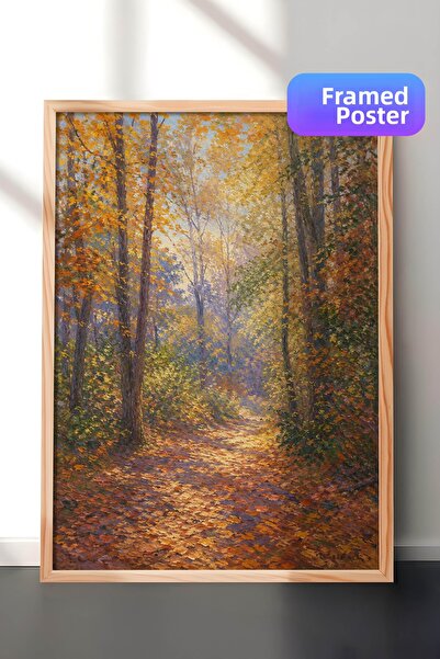 Zestia Pictură murală inspirată de Monet, Pădure de toamnă, Peisaj impresioni...