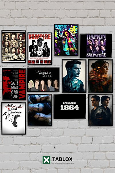 TABLOX 12 piese The Vampire Diaries Seria de filme Jurnalele Vampirilor Mysti...