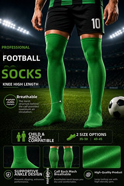 GAZELMANYA Professional Football Match Socks, Calf Mesh Leg Warmers, Konç Hal...