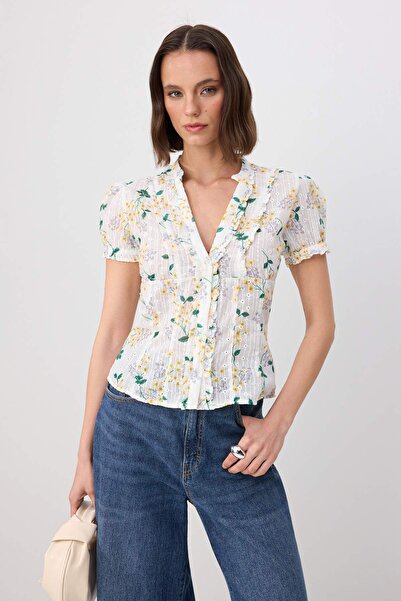Trendyol Collection Cămașă Ecru TWOSS26GO00214