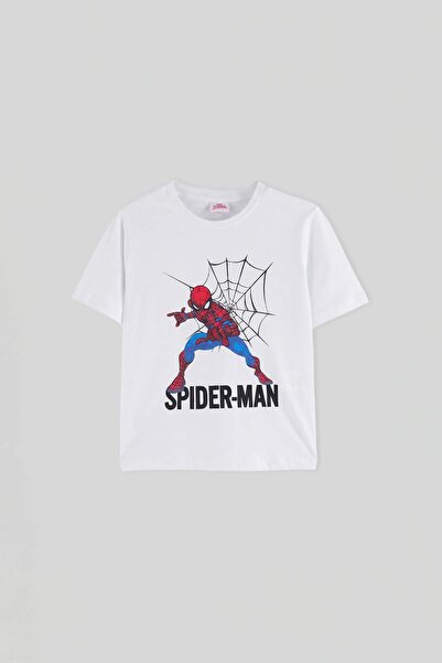 TRENDYOLKIDS Tricou tricotat cu imprimeu alb TKDSS26TS00045