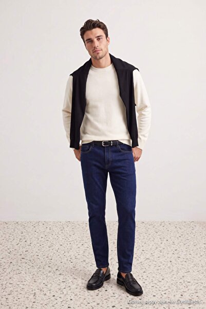 Trendyol Collection Mavi Slim Fit Men's Jean Tmnaw27Je00004