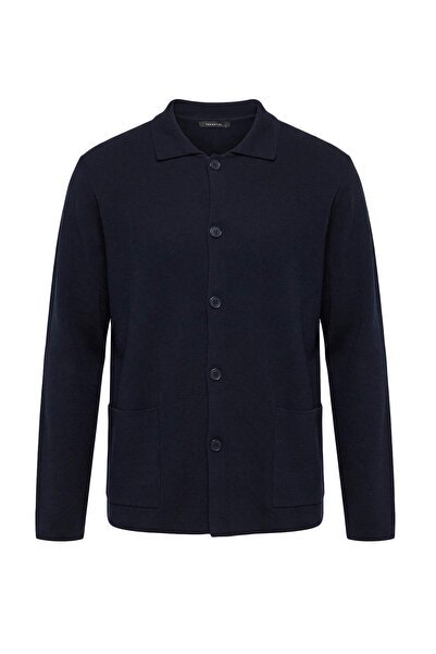 Trendyol Collection Navy Blue Regular/Normal Cut Pocket Detailed Snap Fastene...