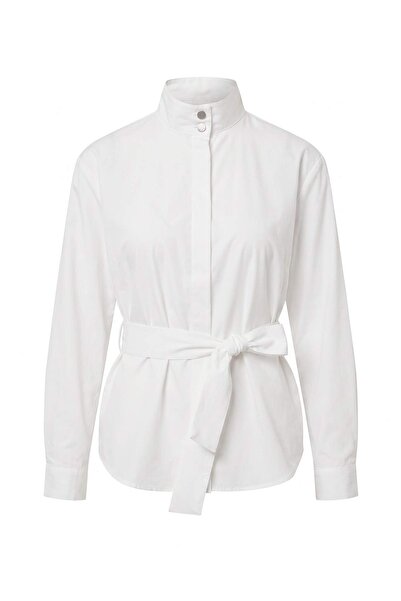 Trendyol Collection Trendyolmilla Wardrobe Essentials – قميص أبيض منسوج بياقة...