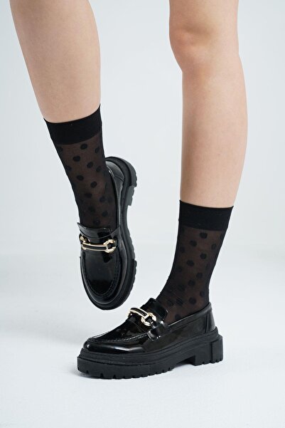 Beyond Γυναικεία Μαύρα Λουράκια Loafery Gi Allankali Λουστρίνι Παπούτσια λουσ...