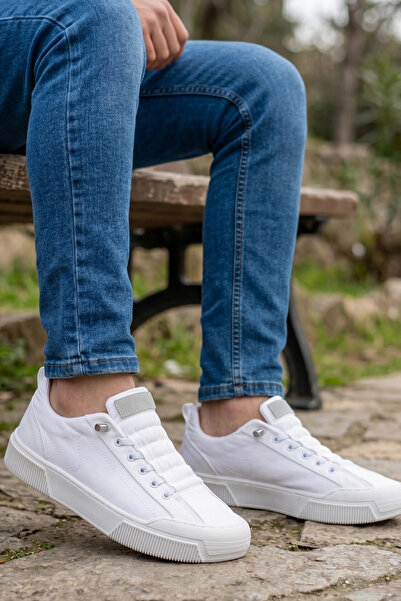 IN-STEP Citycomfort – White Quilted Textured Modern Unisex Sneaker