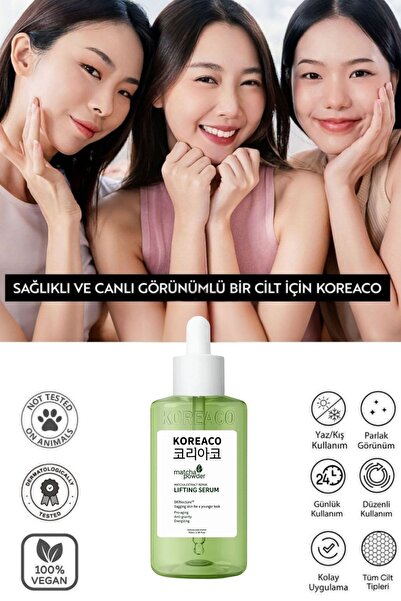 KOREACO Matcha Mucize Lifting Cilt Serumu | Cilt Bariyeri Onarıcı Kırışıklık Karşıtı 70 ml-Ekstra Büyük Boy