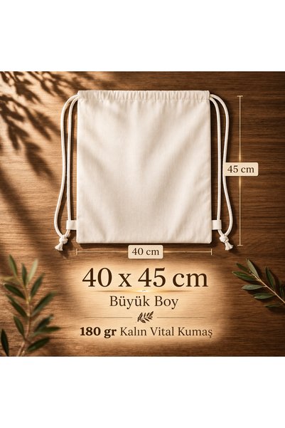 hodie collection Hodie Erguvan Printed Drawstring Backpack 40X45 cm 180 Gr Thick Fabric Daily Use