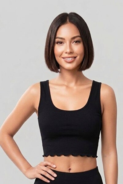 LILIAN Μαύρη μπλούζα crop