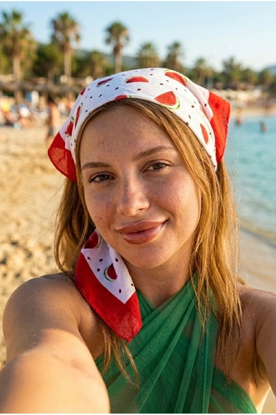 Goldmine Unisex 100% Βαμβακερή Μπαντάνα Καρπούζι