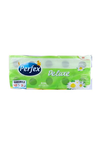 PERFEX Hârtie igienică parfumată Deluxe, 3 straturi albă, 10 role/set, piersi...