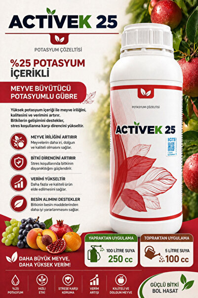 🍎 Activek 25 – %25 Potasyum İçerikli Meyve Gübre