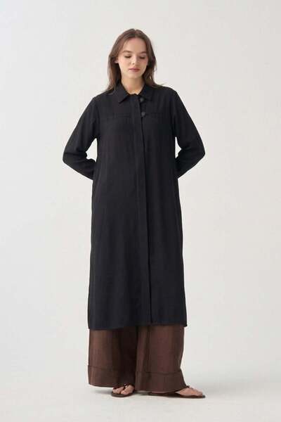 ALLDAY Μαύρο πουκάμισο με λεπτομέρεια απολέτου