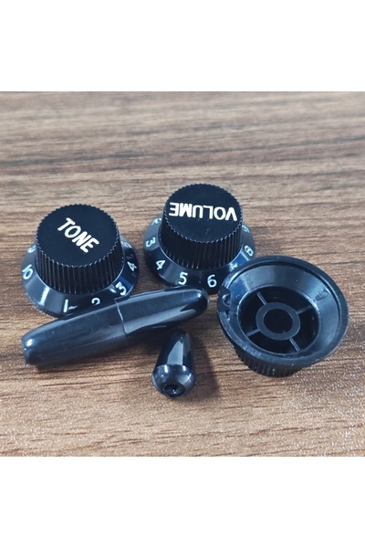 Choice FLEOR Set of 2 Tone 1 Volume ST Guitar Control Knobs 18-Splines and Sw...