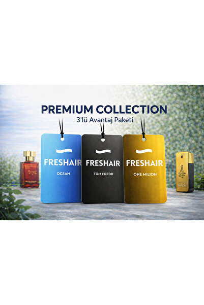 freshair Kalıcı Oto Kokusu 3’lü Set | One Million + Sauvage + Ocean
