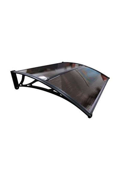 MAPROFI Copertină de ușă 100x120cm marchiză adăpost acoperiș negru-bronz