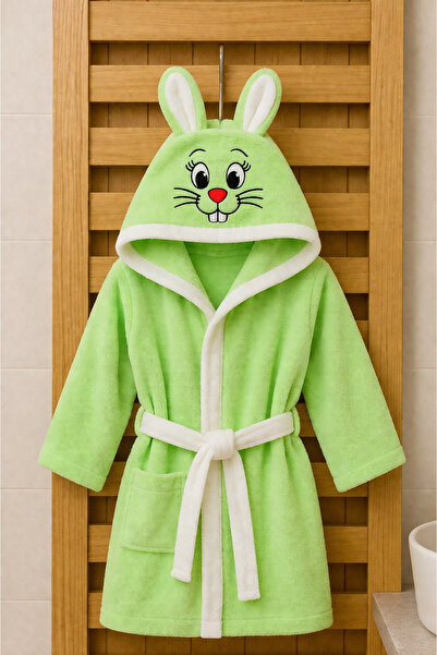 sternen glanz Kielly Cotton Hooded Patterned Children's Bathrobe