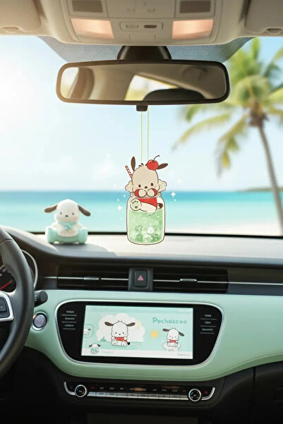 SANRIO Lisanslı Pochacco Renkli Yaz Serisi Araba Kolye Ucu – Dikiz Aynası Aks...